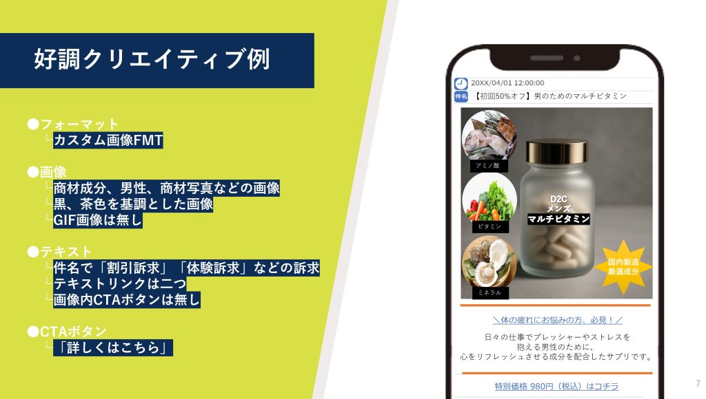 【50代・60代男性】CTR好調クリエイティブの特徴