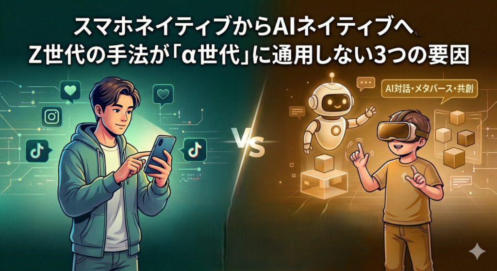 スマホネイティブからAIネイティブへ。Z世代の手法が『α世代』に通用しない3つの要因
